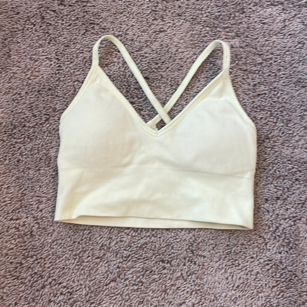 Green sports bra